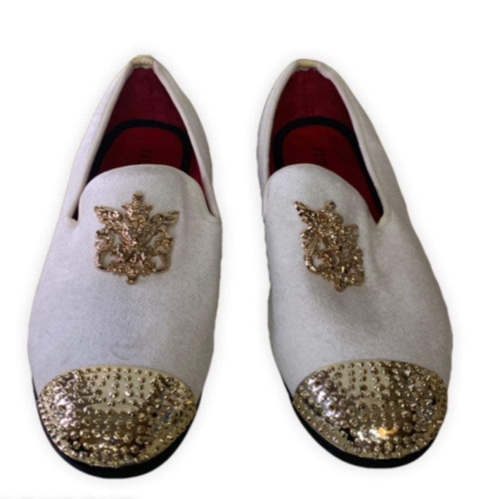 Jitai Mens Metallic Textured Slip-on Loafers Shoes Size 11